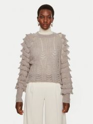 TWINSET Sweter 242TP3101 Szary Loose Fit. Szare swetry damskie Twinset, xs, bez wzorów, z syntetyku, bez kołnierzyka, bez ramiączek, bez kaptura. Za 489.99 zł.