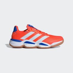 Buty Stabil 16 Indoor. Białe obuwie sportowe damskie Adidas, bez wzorów, do koszykówki. Za 699.00 zł.