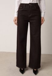 Brązowe Jeansy z Szerokimi Nogawkami z Bawełną Zidula. Brązowe jeansy damskie Born2be. Za 109.99 zł.