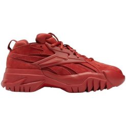 Buty sportowe damskie Reebok X Cardi B Club C V2. Czerwone obuwie sportowe damskie Reebok, bez wzorów, ze skóry. W wyprzedaży za 290.00 zł.
