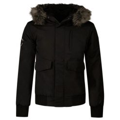 Kurtka Superdry Everest. Czarne kurtki męskie Superdry., na zimę, s, z aplikacjami, z elastanu, klasyczne, bez kaptura. Za 803.90 zł.