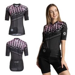 Koszulka rowerowa damska ATTABO Tevi WMNS. Czarne koszulki sportowe damskie ATTABO, l, bez wzorów, z materiału, bez kołnierzyka, bez ramiączek, na fitness i siłownię. Za 89.99 zł.