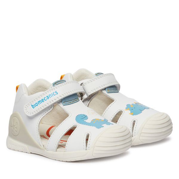 Sandały Biomecanics. Białe sandały chłopięce Biomecanics, bez zapięcia. Za 243.99 zł.