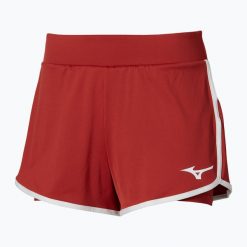 Spodenki damskie Mizuno Flex. Czerwone szorty damskie Mizuno, m, bez wzorów, z elastanu, eleganckie. Za 149.99 zł.