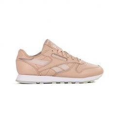 Buty do chodzenia damskie Reebok Classic Lthr. Brązowe obuwie sportowe damskie Reebok, bez wzorów, z materiału, trekkingowe, Reebok Classic. Za 416.00 zł.