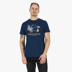 Koszulka do biegania męska Swedemount Forest Tee. Czarne koszulki sportowe męskie SWEDEMOUNT, m, bez wzorów, z bawełny, bez kołnierzyka, bez ramiączek, do biegania. Za 63.99 zł.