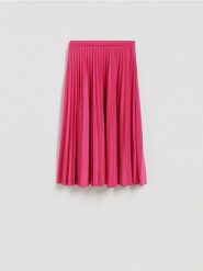 Plisowana spódnica - jasnofioletowy. Fioletowe spódnice damskie Reserved, l, bez wzorów, z dzianiny. Za 99.99 zł.