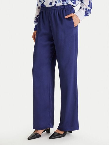 Calvin Klein Spodnie materiałowe LV044F611G Granatowy Regular Fit. Niebieskie spodnie materiałowe damskie Calvin Klein, m, bez wzorów, z materiału. Za 316.99 zł.