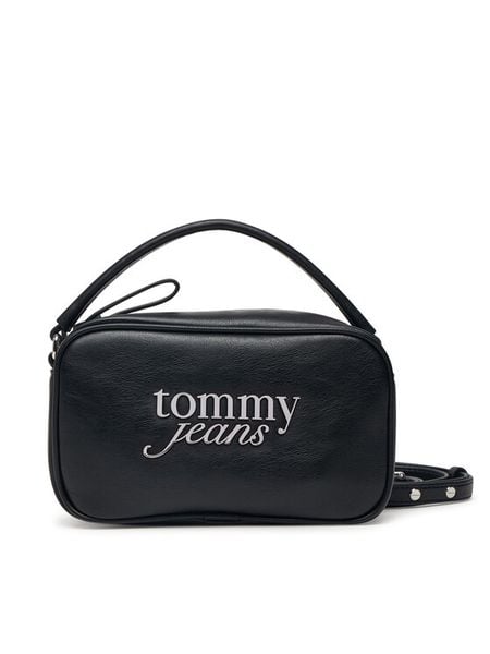 Tommy Jeans Torebka Tjw Bold Script Camera Bag AW0AW19053 Czarny. Czarne torebki do ręki damskie Tommy Jeans, bez wzorów, z jeansu, bez dodatków. Za 409.99 zł.