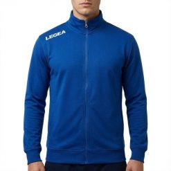 Męska Bluza Treningowa z Kapturem Niebieska. Niebieskie bluzy męskie Legea, m, bez wzorów, z bawełny, bez kaptura. Za 88.00 zł.