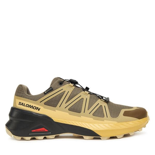 Buty do biegania Salomon. Brązowe buty sportowe męskie Salomon, z gore-texu, bez zapięcia, do biegania, salomon speedcross, gore-tex. Za 432.99 zł.
