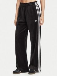 Adidas Spodnie dresowe Velour LG4295 Czarny Loose Fit. Czarne spodnie dresowe damskie Adidas, m, bez wzorów, z dresówki. Za 299.99 zł.