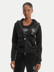 Juicy Couture Bluza Gothic Crown JCBAS126805 Czarny Slim Fit. Czarne bluzy damskie Juicy Couture, xs, bez wzorów, z syntetyku, bez kaptura. Za 479.99 zł.