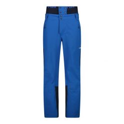 Spodnie męskie narciarskie CMP 34W2057. Niebieskie spodnie snowboardowe męskie CMP, m, bez wzorów, z materiału, narciarskie. Za 915.55 zł.