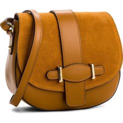 Torebka CREOLE - K10484 Koniak. Brązowe listonoszki damskie Creole, bez wzorów, ze skóry, bez dodatków. Za 209.00 zł.