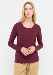 Damski Longsleeve Mustang Style Anne C Basic Port Royale 1015770 7193. T-shirty damskie Mustang, s, bez wzorów, bez kołnierzyka. Za 119.99 zł.