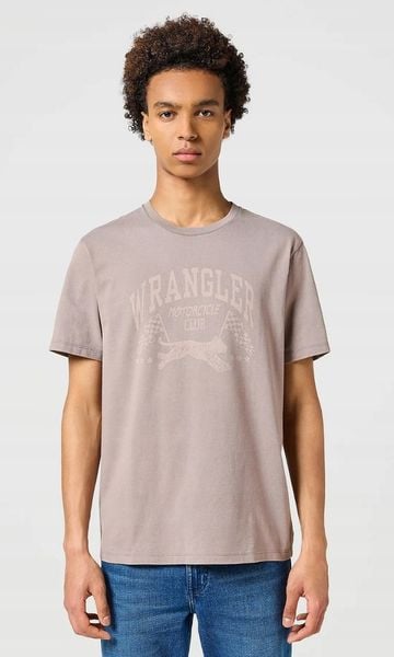 MESKA KOSZULKA WRANGLER GRAPHIC TEE IRON 112357309. T-shirty męskie Wrangler, l, bez wzorów, bez kołnierzyka. Za 69.99 zł.