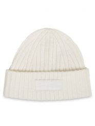Tommy Hilfiger Czapka Tommy Twist Beanie AW0AW15325 Biały. Białe rękawiczki damskie Tommy Hilfiger, na zimę, bez wzorów, z syntetyku. Za 269.99 zł.