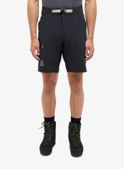 Spodenki turystyczne męskie Haglofs Lizard Softshell Shorts. Czarne szorty męskie Haglöfs, na lato, m, bez wzorów, z materiału. Za 474.25 zł.