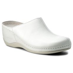 Klapki Berkemann. Białe klapki damskie Berkemann, bez wzorów, bez obcasa. Za 309.99 zł.