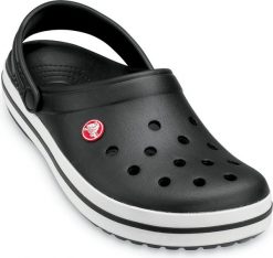 Crocs Buty damskie Crocband black r. 38-39 (11016). Czarne klapki damskie Crocs, bez wzorów, sportowe, bez obcasa. Za 223.15 zł.
