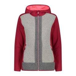 Damska kurtka z kapturem CMP. Czerwone kurtki sportowe damskie CMP, bez wzorów, z kapturem, trekkingowe. Za 506.50 zł.