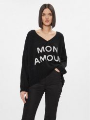Kontatto Sweter 3M1200 Czarny Oversize. Czarne swetry damskie Kontatto, m, bez wzorów, z syntetyku, bez kołnierzyka, bez ramiączek, bez kaptura. Za 269.99 zł.