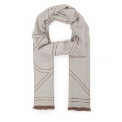 Szal Calvin Klein. Białe szaliki i chusty damskie Calvin Klein, bez wzorów. Za 249.99 zł.