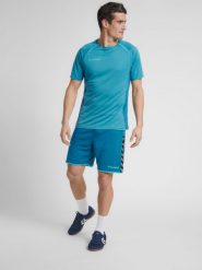 Koszulka do piłki ręcznej męska Hummel hml AUTHENTIC Pro HML. Niebieskie koszulki sportowe męskie Hummel, m, bez wzorów, z dżerseju, bez kołnierzyka, bez ramiączek, na fitness i siłownię. Za 198.50 zł.