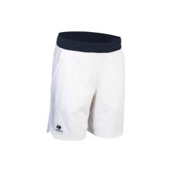 Spodenki 900 Jr białe. Krótkie spodenki sportowe męskie marki ARTENGO. W wyprzedaży za 29.99 zł.
