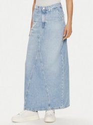 Tommy Jeans Spódnica jeansowa Claire DW0DW19294 Niebieski Regular Fit. Niebieskie spódnice damskie Tommy Jeans, bez wzorów, z bawełny. Za 389.99 zł.