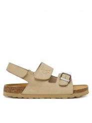 Calvin Klein Sandały Velcro V3X2-83328-0315 D Beżowy. Brązowe sandały chłopięce Calvin Klein, ze skóry, bez zapięcia. Za 379.99 zł.