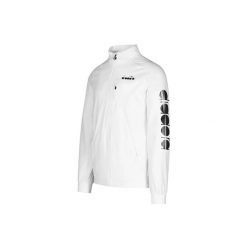 Bluza męska DIADORA FZ JACKET. Białe bluzy męskie Diadora, m, bez wzorów, z elastanu, bez kaptura. Za 129.99 zł.