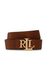 Lauren Ralph Lauren Pasek Damski 412912039002 Brązowy. Brązowe paski damskie Lauren Ralph Lauren, bez wzorów, ze skóry. Za 296.99 zł.