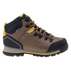 Buty Elbrus Taner Mid Wp Teen 92800184201 beżowy. Brązowe trekkingi męskie trekkingowe. Za 362.26 zł.