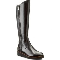 Kozaki EDEO - 2259-465/720 Czarny/Srebrny. Czarne kozaki damskie Edeo, ze skóry. W wyprzedaży za 339.00 zł.