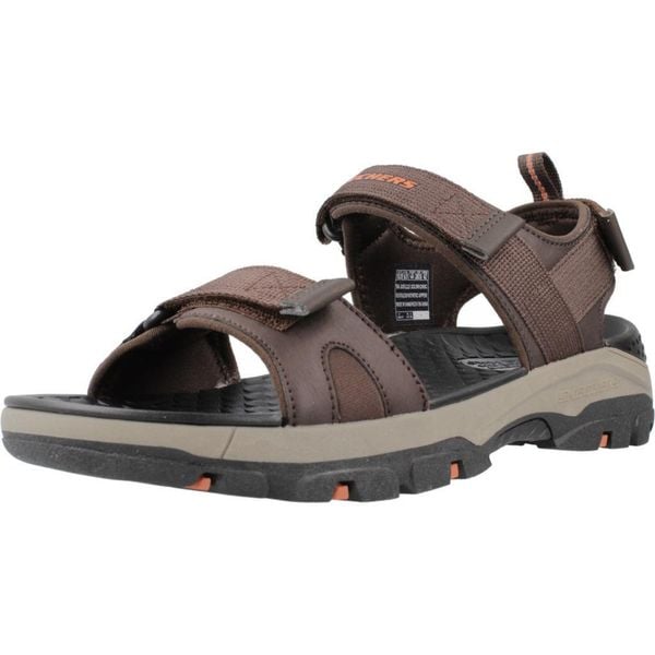 Sandały SKECHERS TRESMEN - RYER Brązowy. Brązowe sandały męskie Skechers, z materiału, bez zapięcia. Za 242.99 zł.