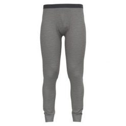 Legginsy męskie Odlo BL BOTTOM long MERINO. Szare legginsy sportowe męskie Odlo, l, bez wzorów, z wełny, trekkingowe. W wyprzedaży za 230.00 zł.