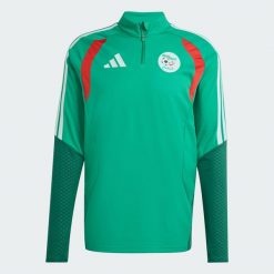 Koszulka treningowa Algieria 26. Zielone koszulki sportowe męskie Adidas, s, bez wzorów, z materiału, bez kołnierzyka, bez ramiączek, na fitness i siłownię. Za 329.00 zł.