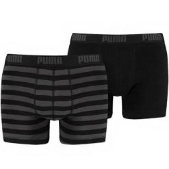 Bokserki treningowe męskie Puma Stripe 2 pack. Czarne bokserki męskie Puma, l, bez wzorów, z bawełny. Za 69.00 zł.