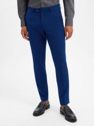 Finshley & Harding spodnie od garnituru modułowego Mężczyźni Slim Fit Sztuczne włókno niebieski, 56. Niebieskie eleganckie spodnie męskie Finshley & Harding, m, bez wzorów, z włókna. Za 379.95 zł.