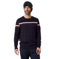 Bluza Helly Hansen carv knitted. Niebieskie bluzy męskie Helly Hansen, na zimę, xl, bez wzorów, bez kaptura. W wyprzedaży za 675.00 zł.
