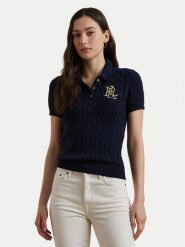 LAUREN RALPH LAUREN Sweter 200932224002 Granatowy Slim Fit. Niebieskie swetry damskie Lauren Ralph Lauren, xxl, bez wzorów, z bawełny, bez kołnierzyka, bez ramiączek, bez kaptura. Za 769.99 zł.