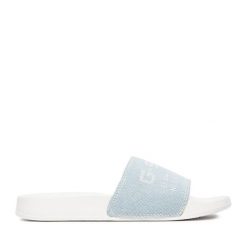 Klapki G-Star Raw. Niebieskie klapki damskie G-Star Raw, bez wzorów, retro, bez obcasa. Za 139.99 zł.