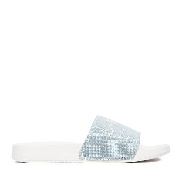 Klapki G-Star Raw. Niebieskie klapki damskie G-Star Raw, bez wzorów, retro, bez obcasa. Za 139.99 zł.