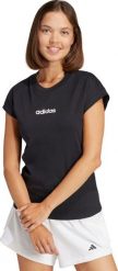 Koszulka damska adidas Essentials Linear Cotton czarna JC8238 2XL. Czarne t-shirty damskie Adidas, xl, bez wzorów, bez kołnierzyka. Za 82.98 zł.