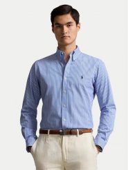 Polo Ralph Lauren Koszula 710929346001 Niebieski jasny Custom Fit. Niebieskie koszule męskie Polo Ralph Lauren, l, bez wzorów, z bawełny, bez kołnierzyka, bez ramiączek. Za 689.99 zł.