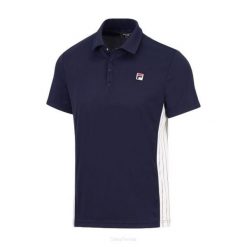 Koszulka tenisowa Fila Polo Piero. Niebieskie koszulki sportowe męskie Fila, l, bez wzorów, z materiału, bez kołnierzyka, bez ramiączek, tenisowe. Za 209.00 zł.