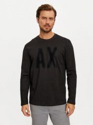 Armani Exchange Longsleeve XM000126 AF10358 UC001 Czarny Regular Fit. Czarne bluzki z długim rękawem męskie Armani Exchange, m, bez wzorów, z bawełny, bez kołnierzyka. Za 179.99 zł.