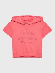 Guess Bluza J3GQ00 KA6R3 Różowy Regular Fit. Czerwone bluzy dla dziewczynek Guess, z aplikacjami, z bawełny, bez ramiączek, bez kaptura. Za 119.99 zł.